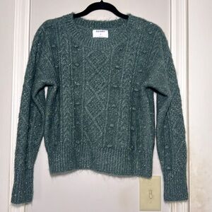 NWT Old Navy Speckled Cable-Knit Popcorn Sweater